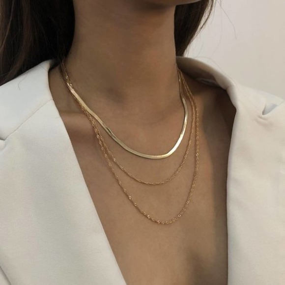 Minimalist Dainty Gold Multistrand Layered Chain B0027 - Picture 2 of 11